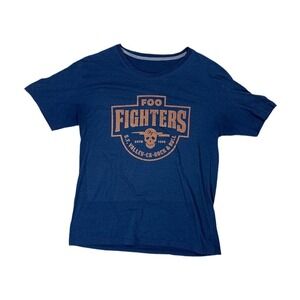 Foo Fighters Graphic T-Shirt Mens M Navy Blue Excellent Rock Band Tee